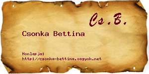 Csonka Bettina névjegykártya