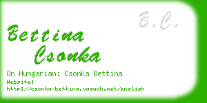 bettina csonka business card